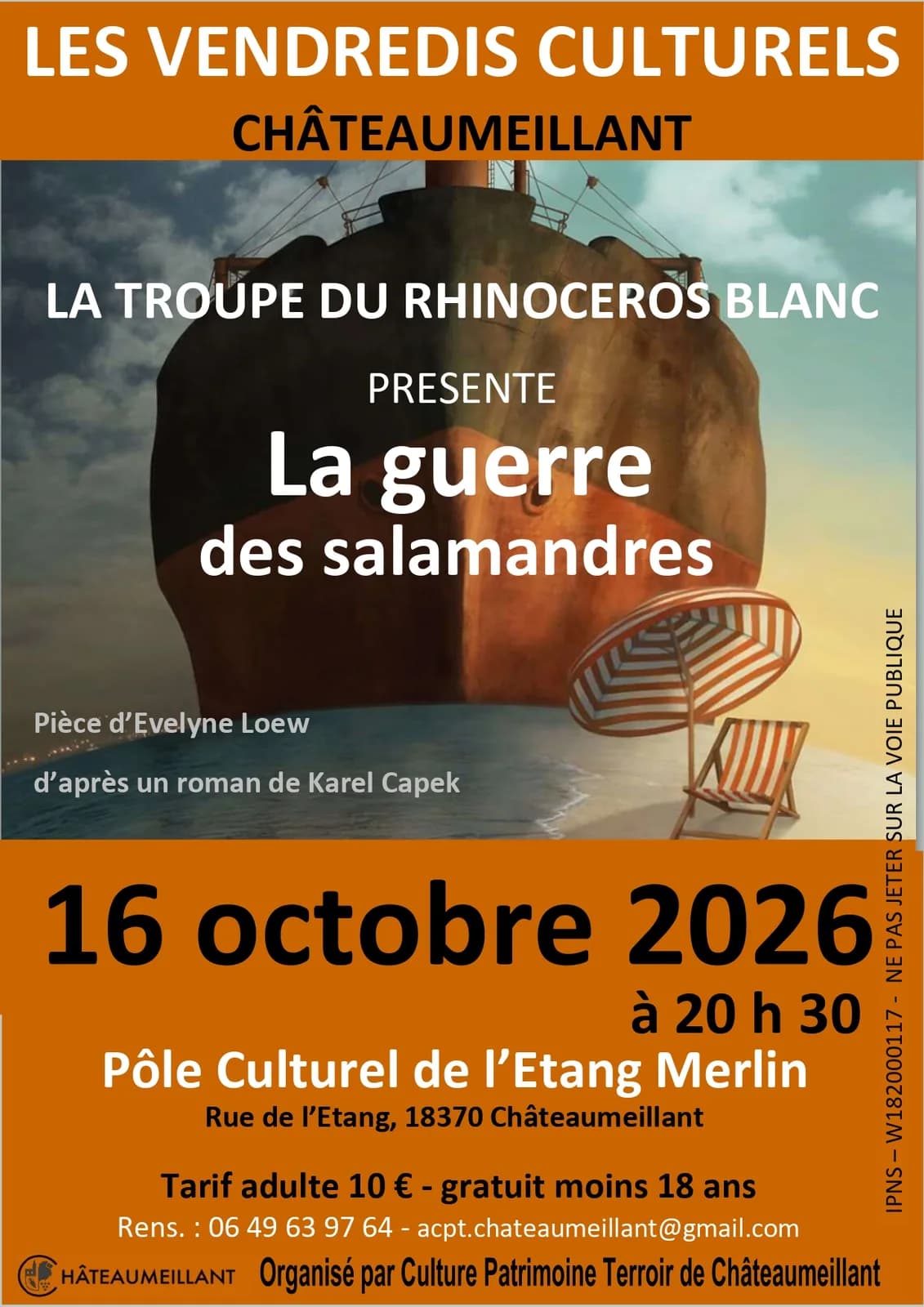 Image 1 : Vendredis culturels, Théâtre La guerre des salamandres background