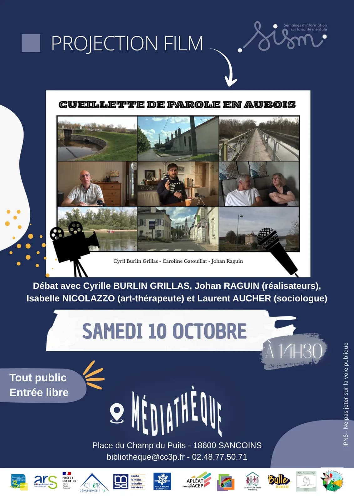 Image 1 : Projection film : « Cueillette de parole en Aubois » background