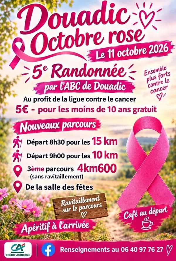 Image 2 : 5ème randonnée Octobre Rose background