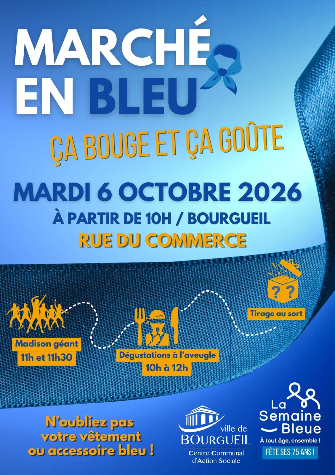 Image 1 : Marché en bleu background