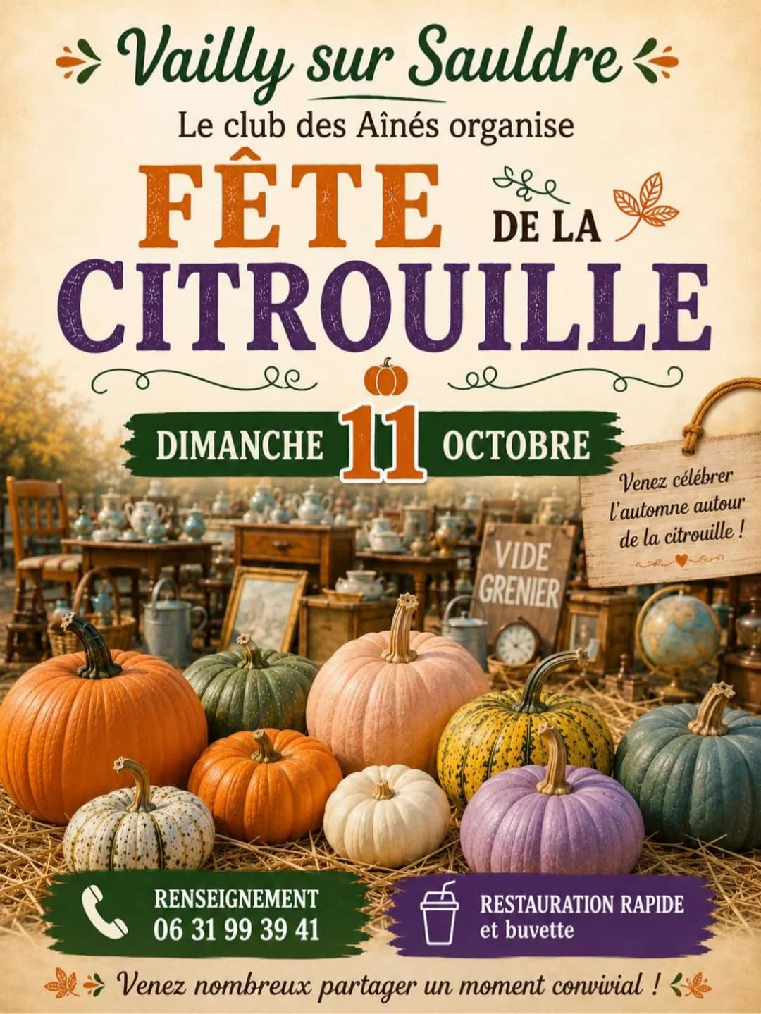 Image 1 : Fête à la citrouille et vide-grenier background