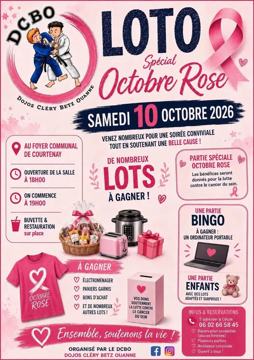 Image 1 : Soirée Loto Spécial Octobre rose background