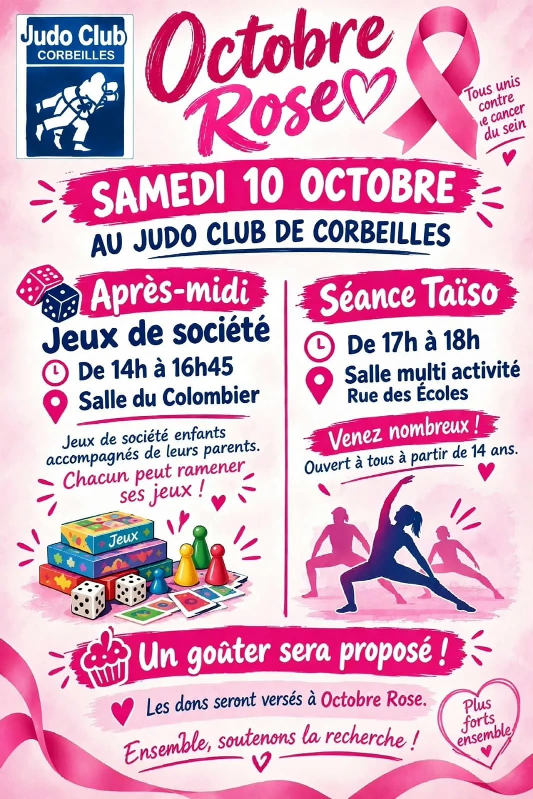 Image 1 : Après-midi jeux - Octobre rose background