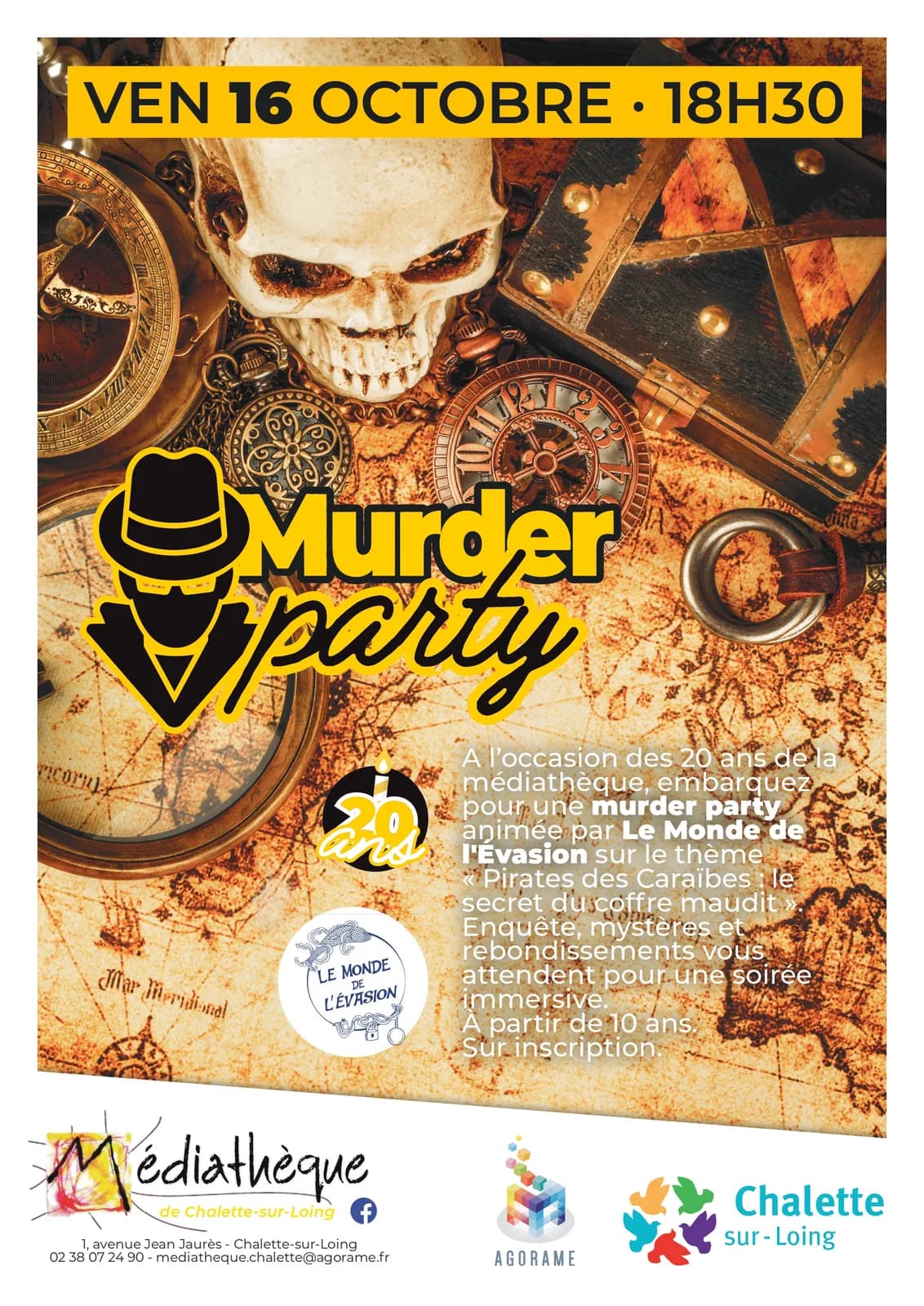 Image 1 : Murder party – 20 ans de la médiathèque background