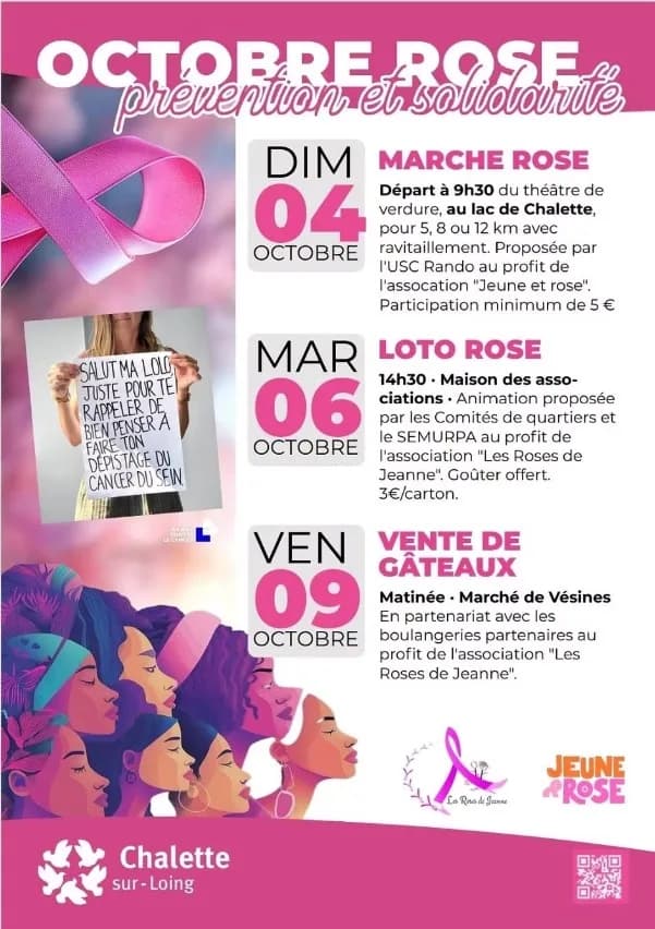 Image 1 : Vente de gâteaux - Octobre Rose background