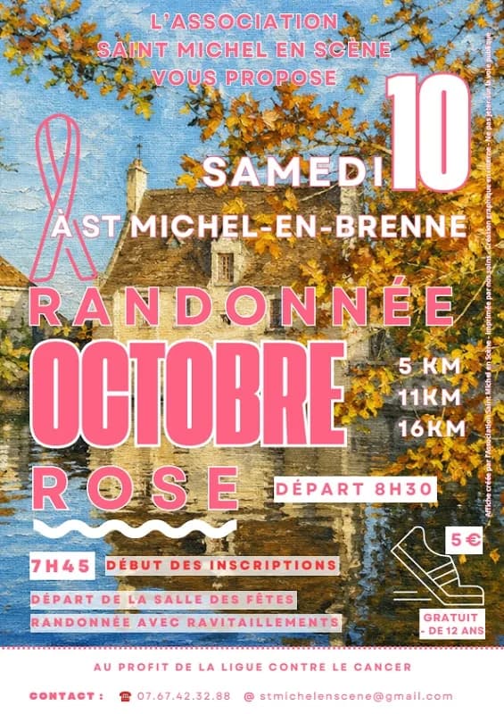 Image 1 : Randonnée pédestre Octobre Rose background