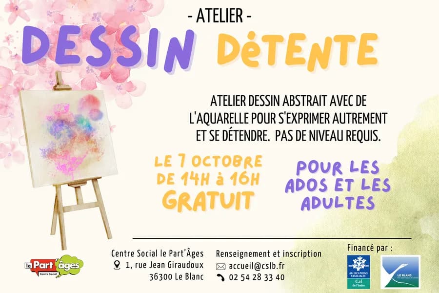 Image 1 : Atelier dessin détente background