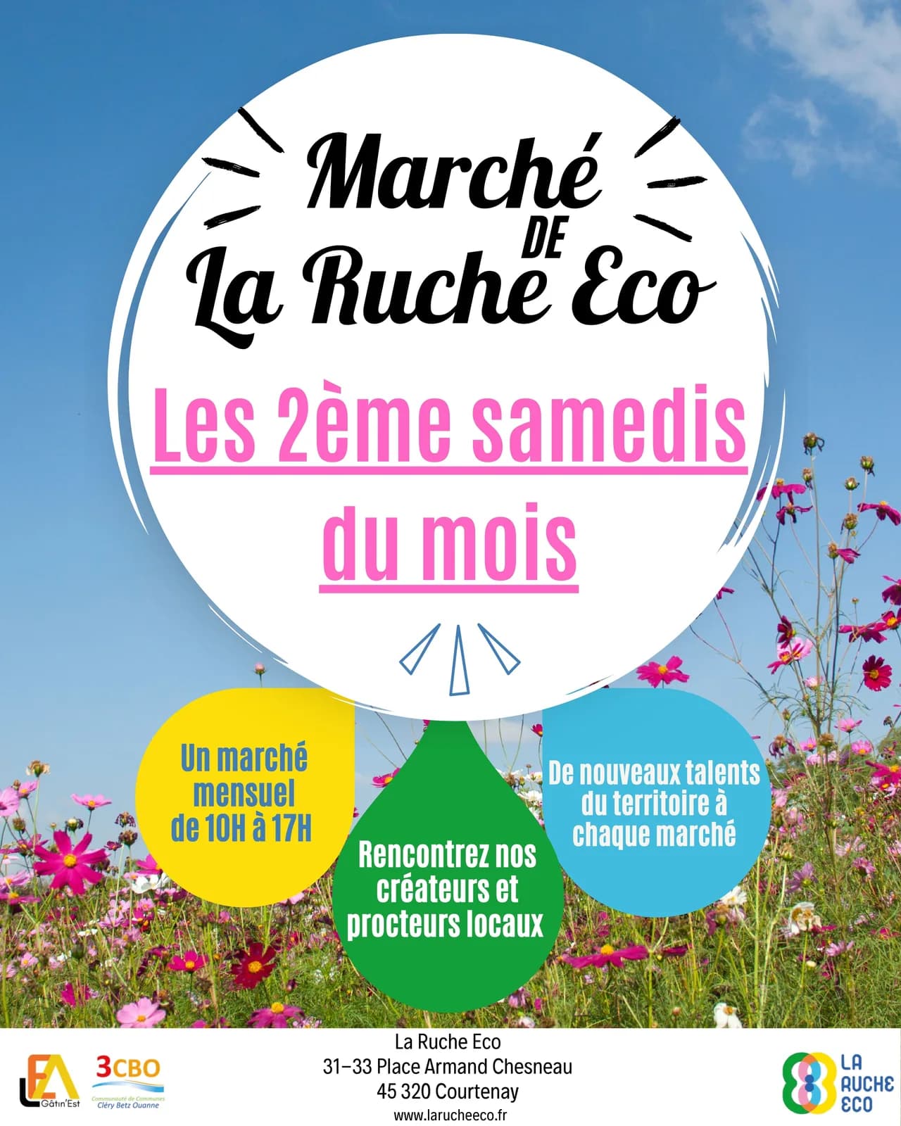 Image 1 : Marché mensuel de la Ruche Eco background