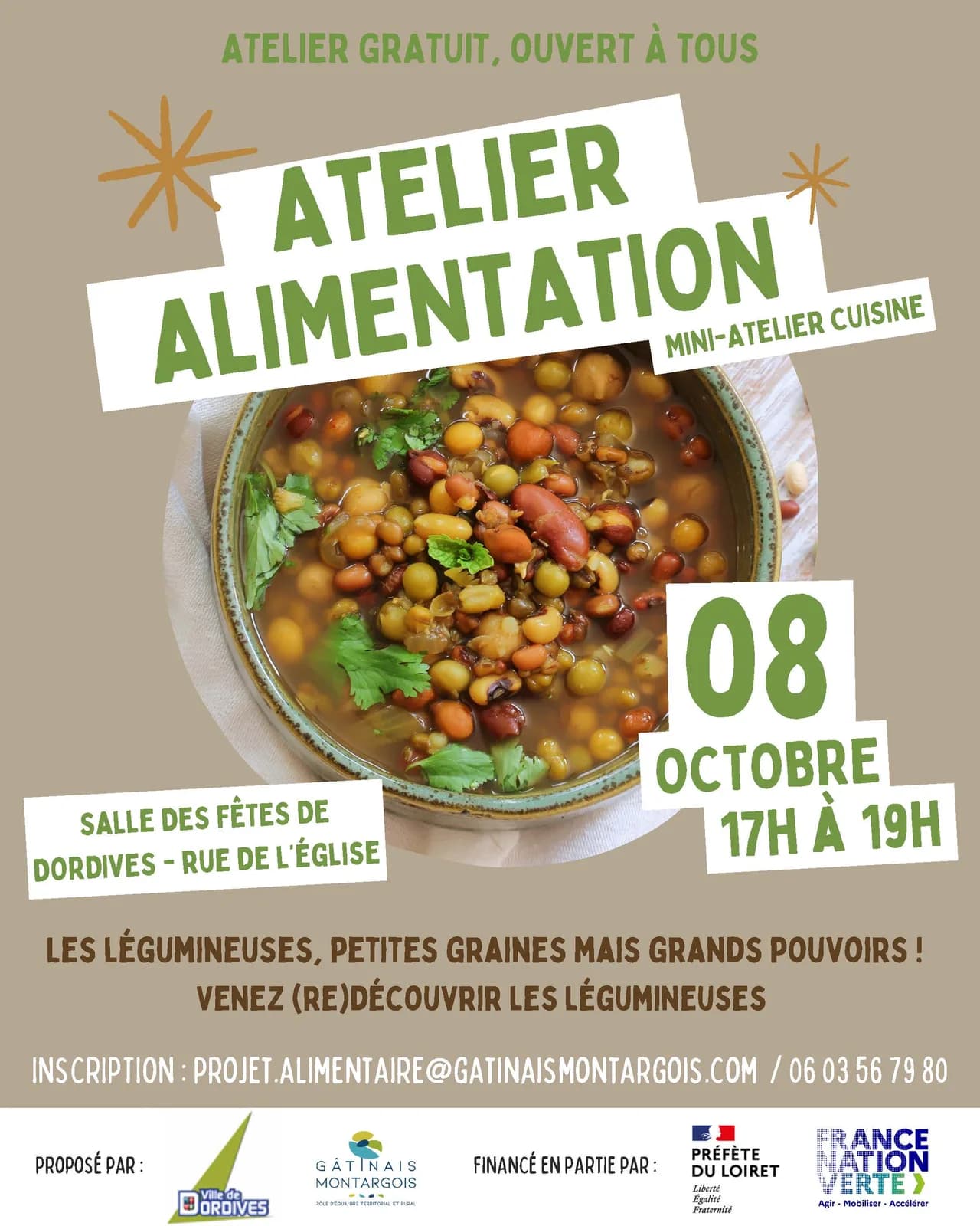 Image 1 : Atelier cuisine : les légumineuses et graines en action background
