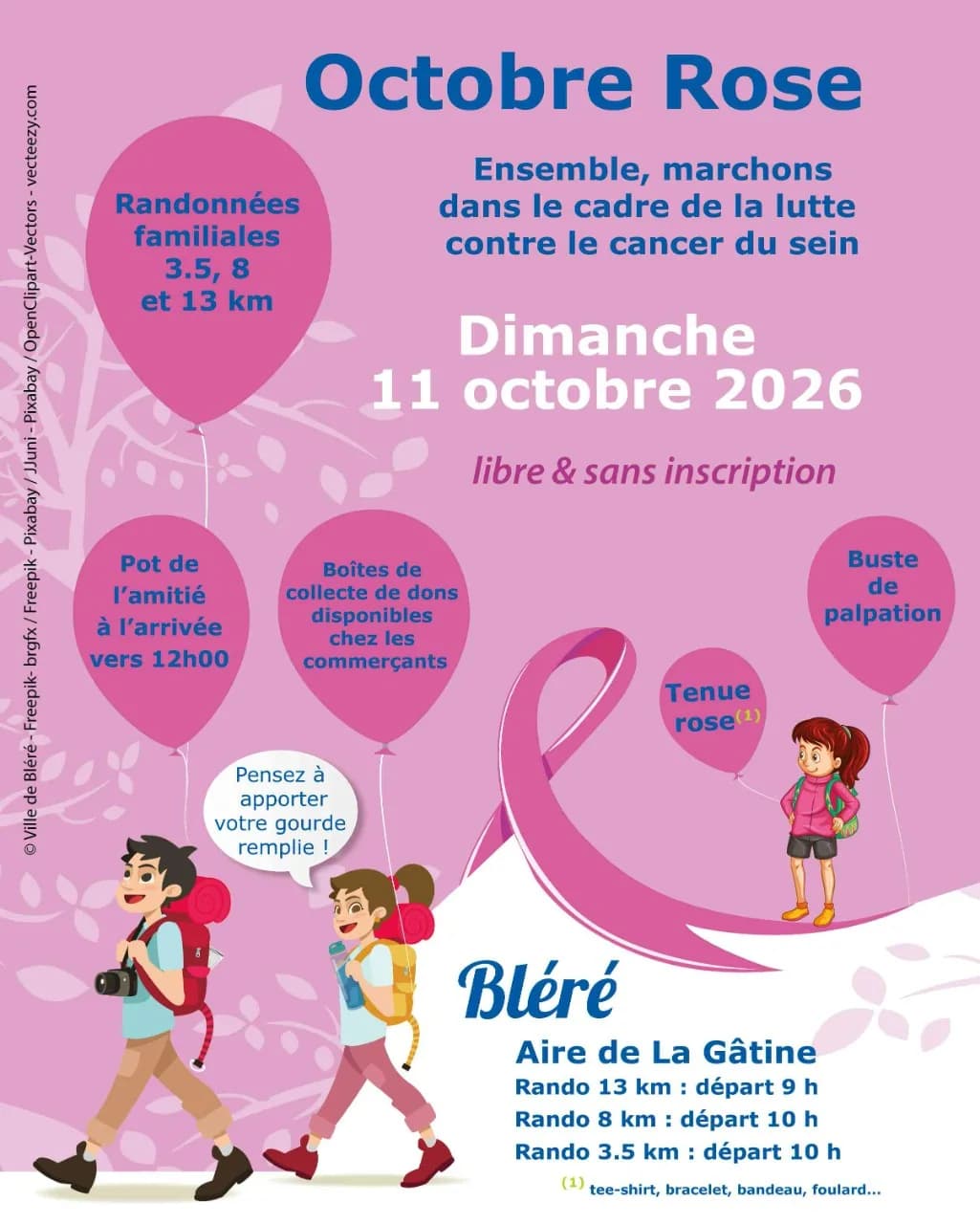 Image 1 : Randonnée Octobre rose background