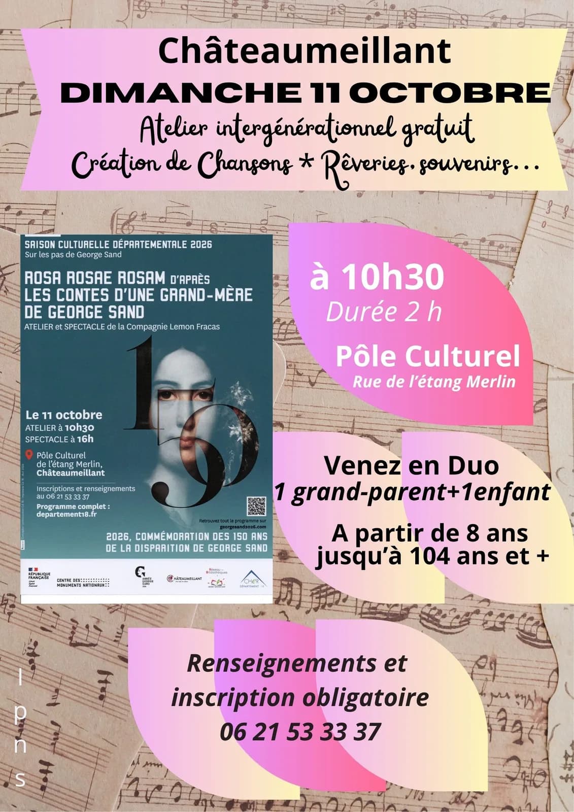 Image 2 : Rosa Rosae Rosam d'après les contes d'une gand-mère de George Sand background