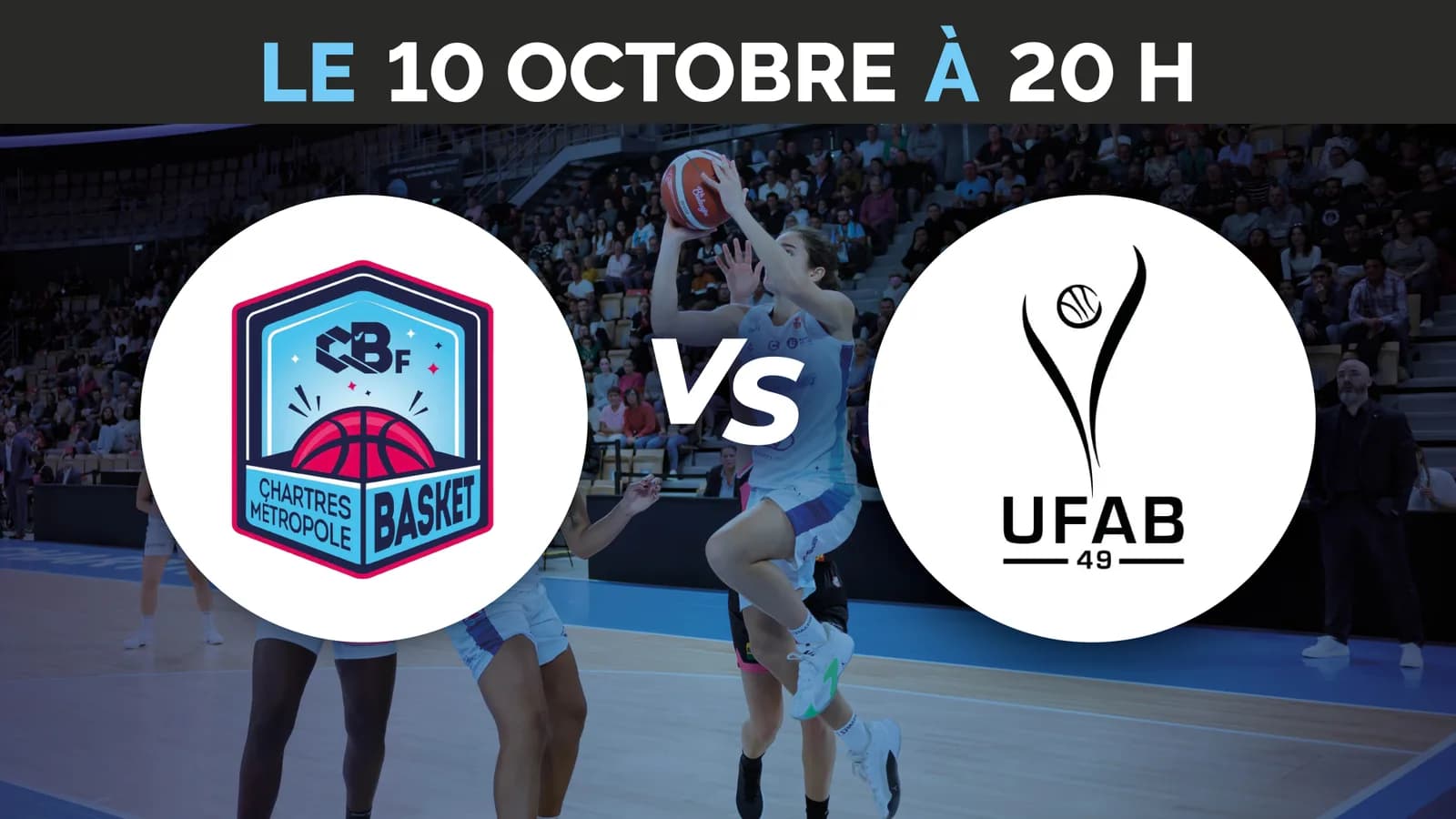 Image 1 : C'Chartres Métropole Basket Féminin vs Angers background