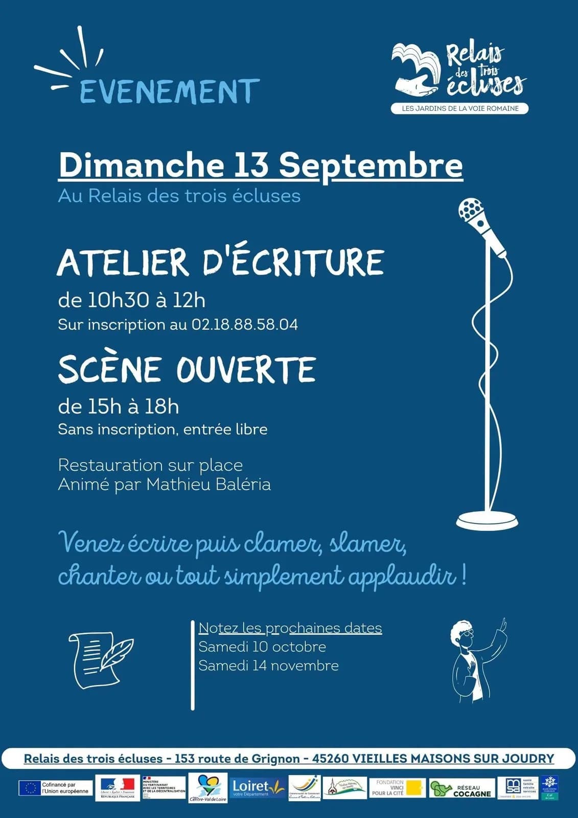 Image 1 : Atelier d'écriture et scène ouverte background