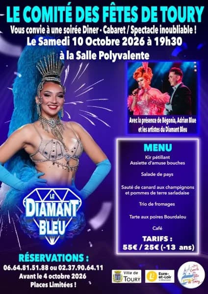 Image 1 : Spectacle / Soirée dîner-cabaret "Le Diamant Bleu" background