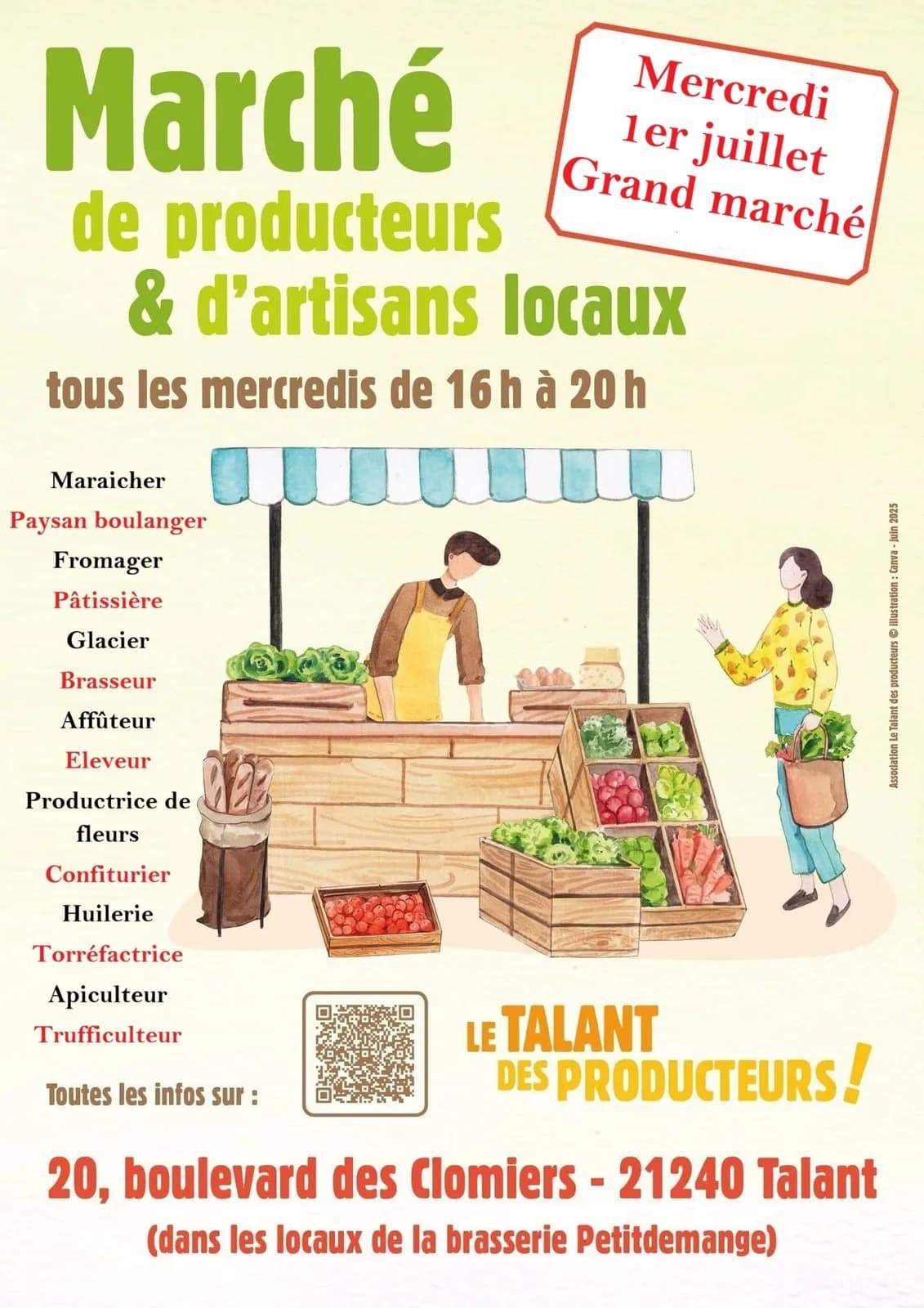 Image 1 : Grand marché mensuel de producteurs et artisans locaux background