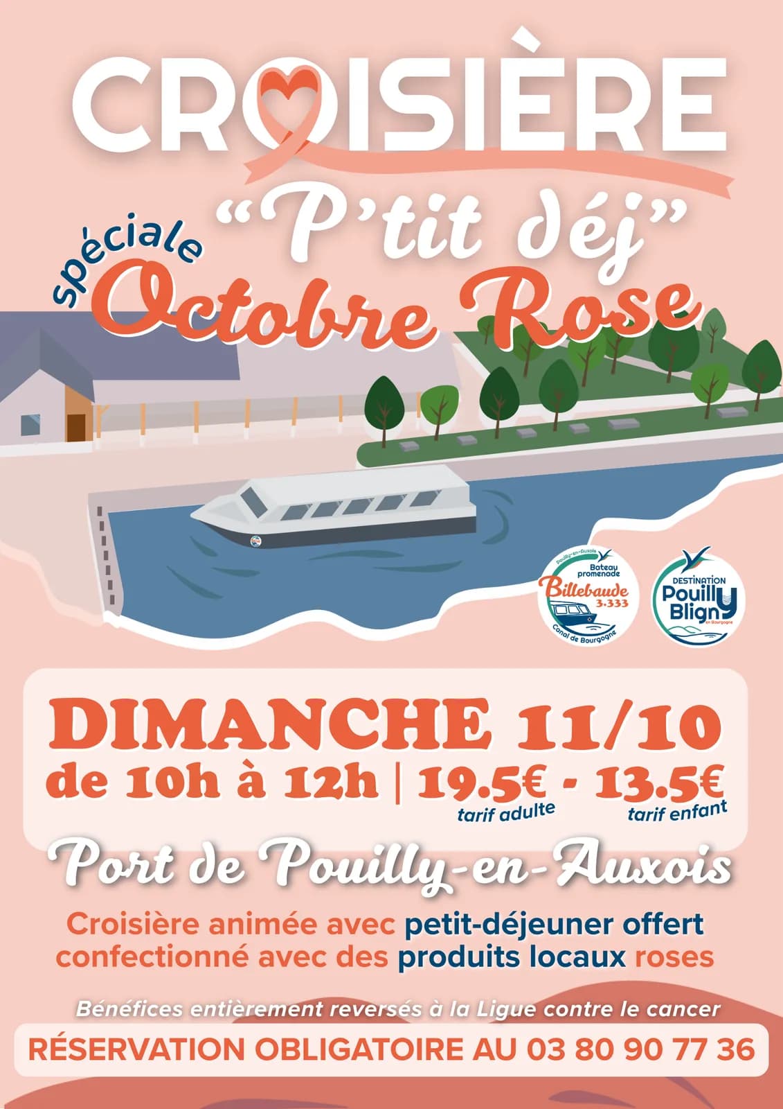 Image 1 : Croisière Petit-Déjeuner spéciale Octobre Rose background
