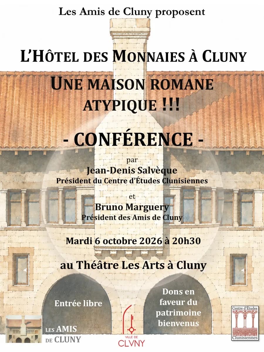 Image 1 : Conférence : L’Hôtel des Monnaies à Cluny - Une maison romane atypique ! background