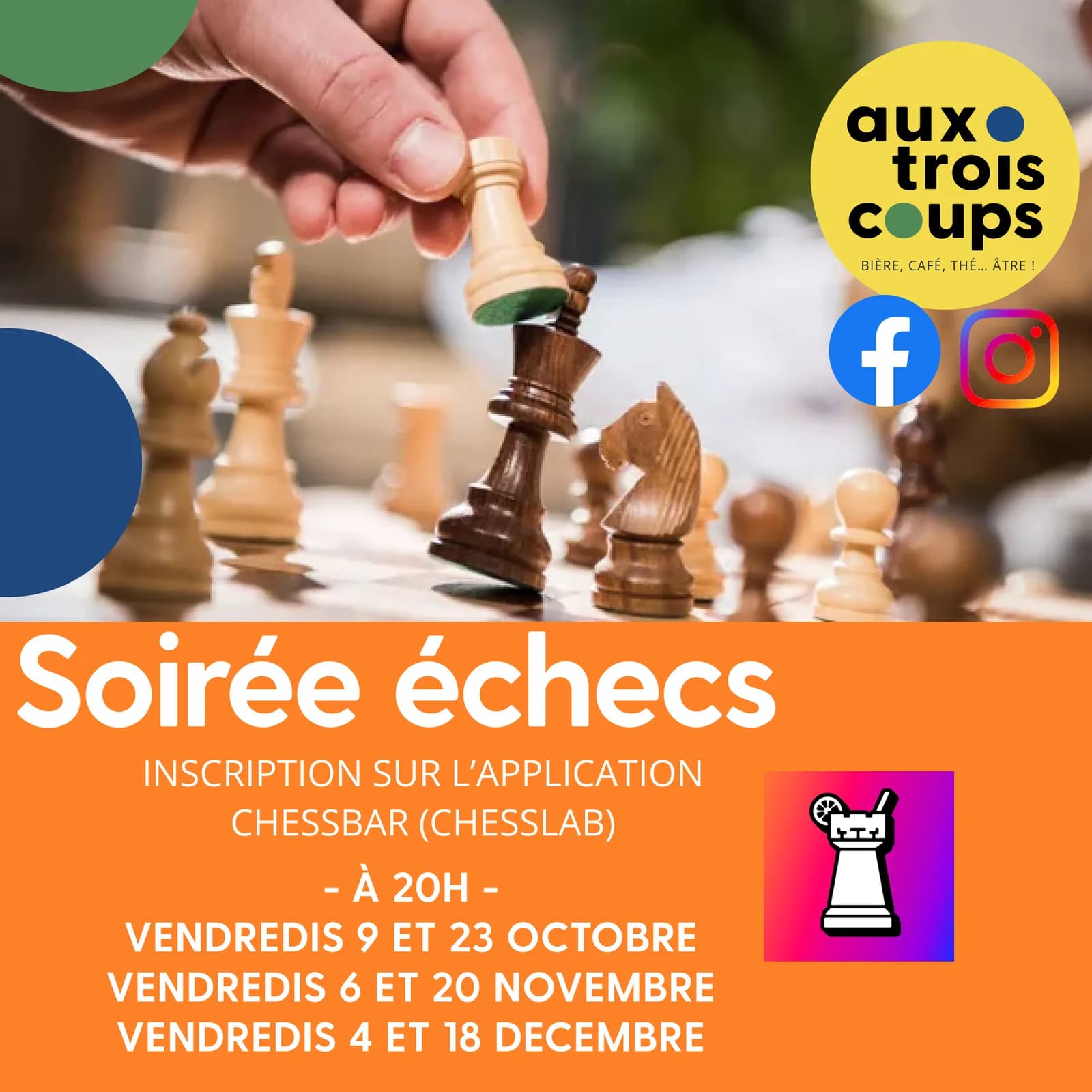 Image 1 : Soirée échecs background