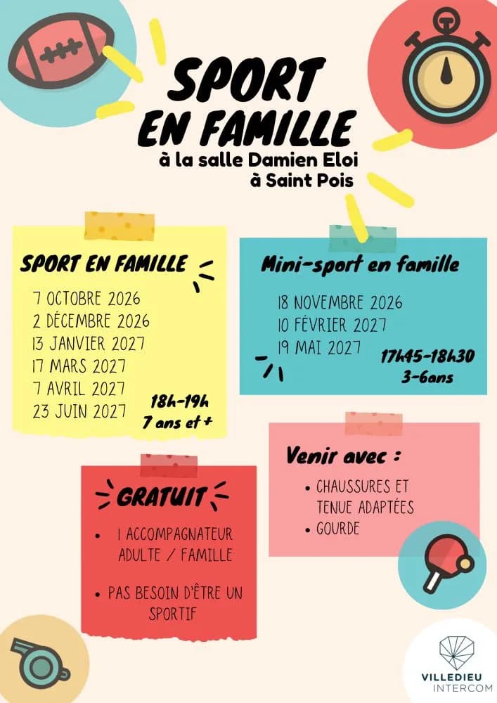 Image 1 : Sport en famille avec l'accueil de loisirs Villedieu Intercom background