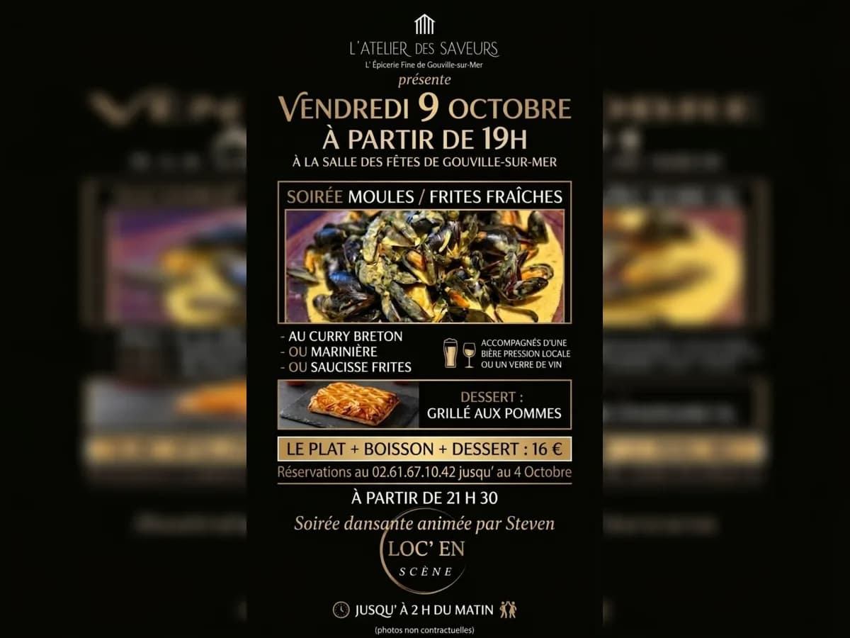 Image 1 : Soirée dansante et moules - frites background