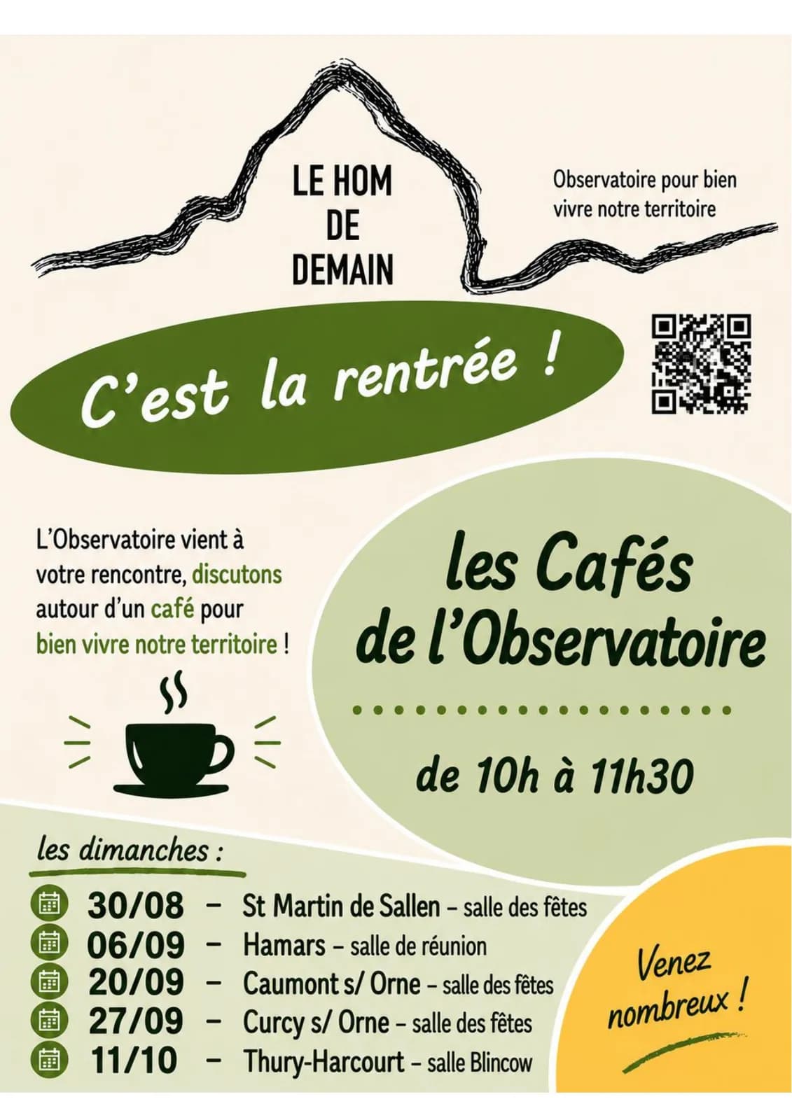 Image 1 : Cafés de l'Observatoire avec le Hom de Demain background