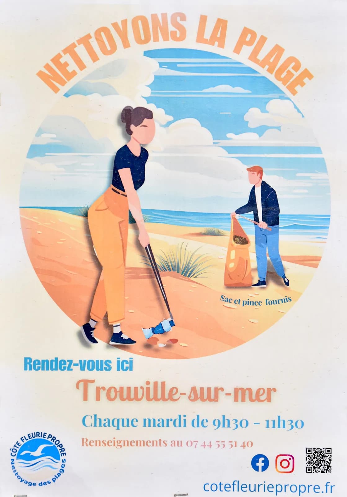 Image 1 : Nettoyage de la plage dans le cadre de l'opération Rivage Propre background