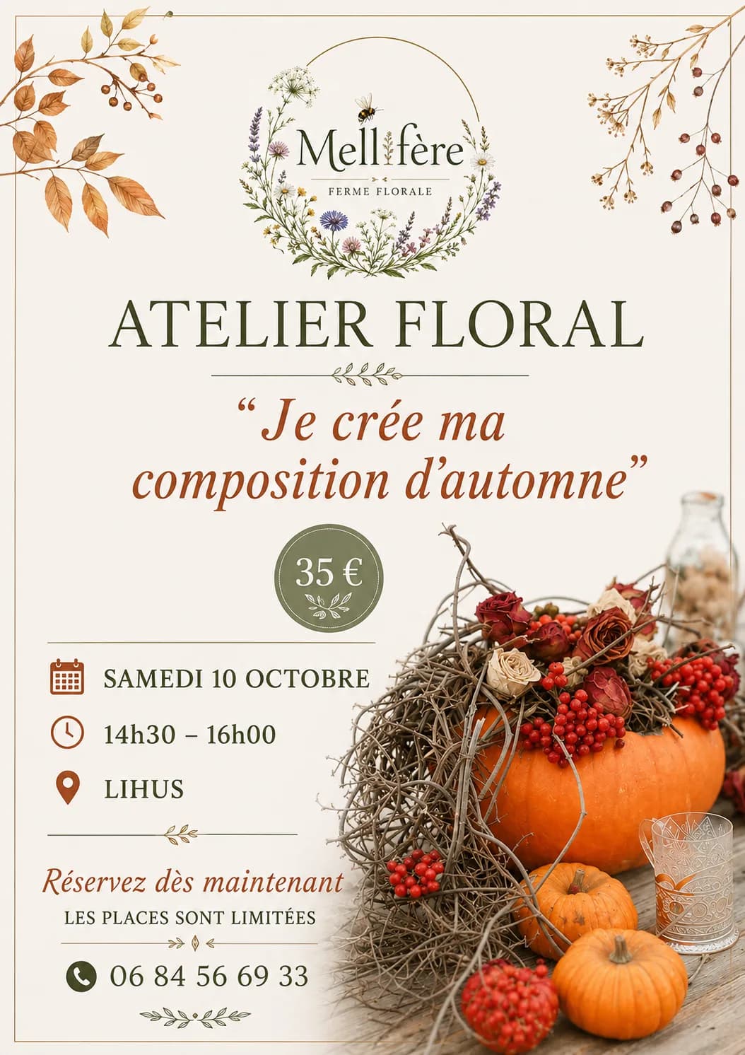 Image 1 : Atelier floral background