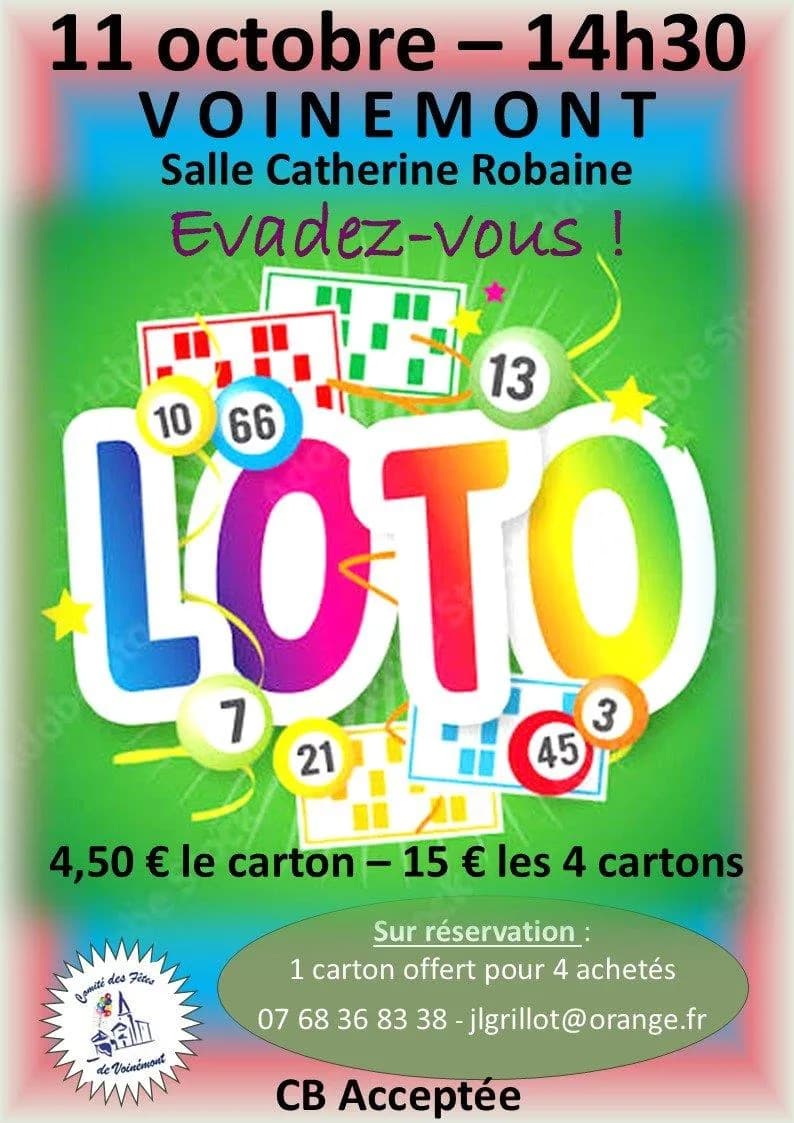Image 1 : Loto annuel du comité des fêtes de Voinémont background