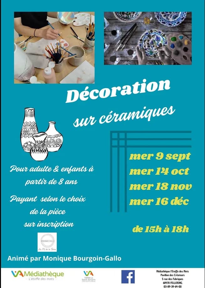 Image 1 : Atelier décoration sur céramique background