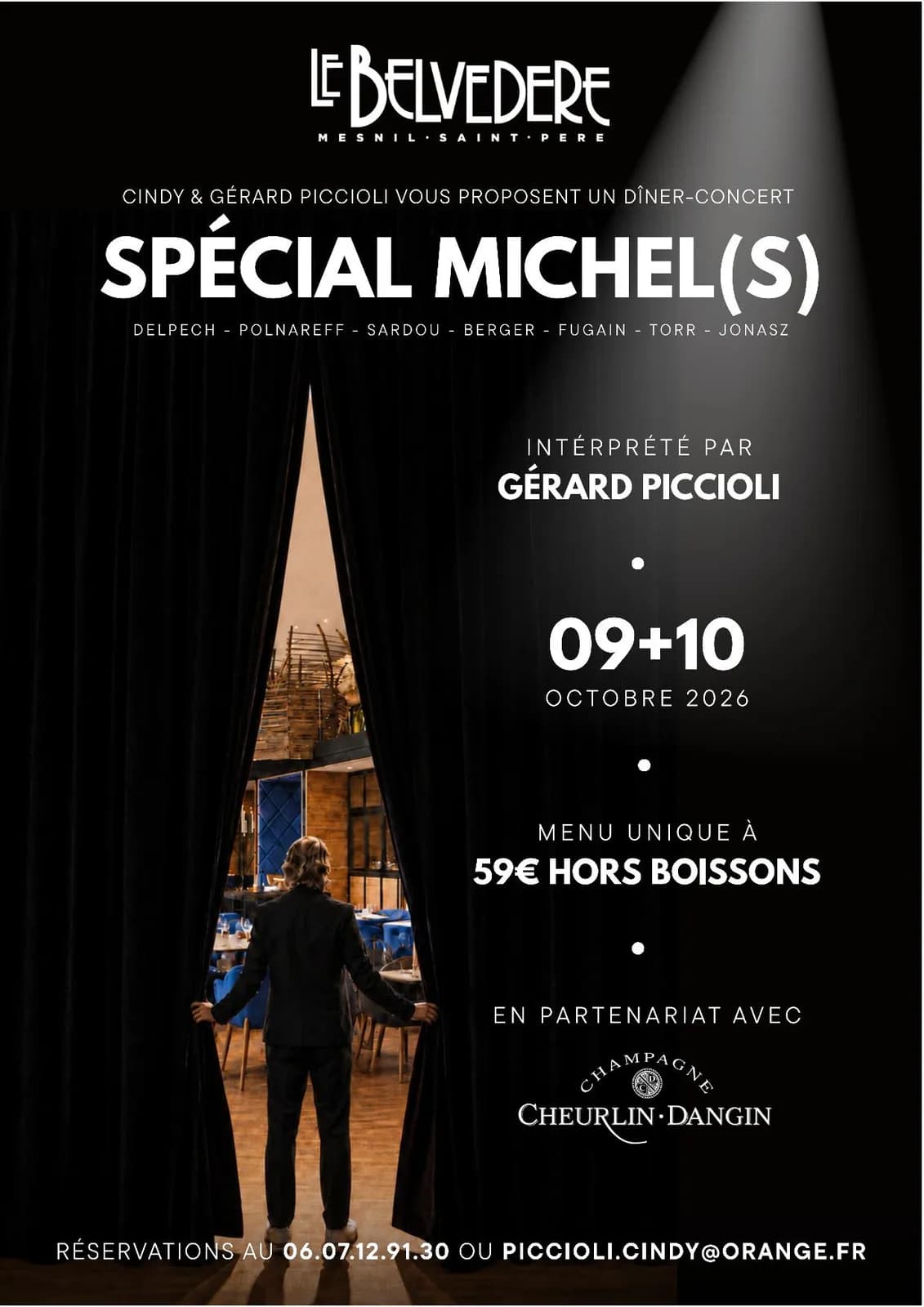 Image 1 : Dîner-concert spécial Michel(s) au Belvédère background