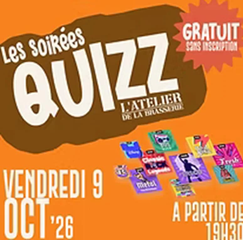 Image 1 : Soirée Quizz à l'Atelier de la Brasserie background