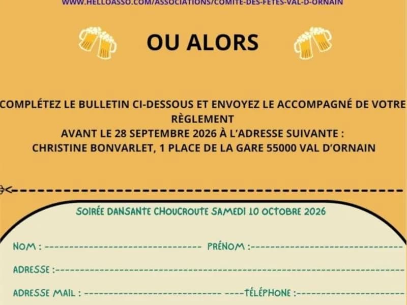 Image 2 : Soirée dansante choucroute background