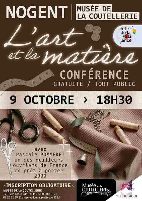 Image 1 : Conférence "L'art et la matière" au musée de la Coutellerie background