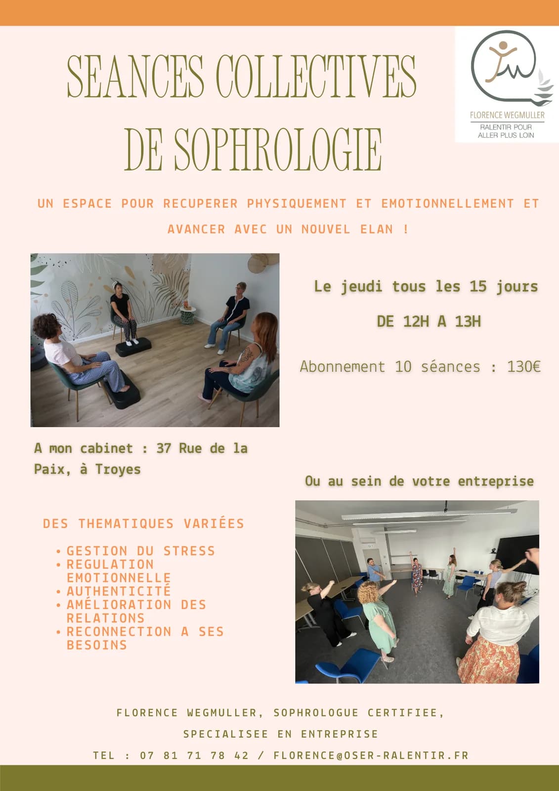 Image 1 : Séance collective de sophrologie background