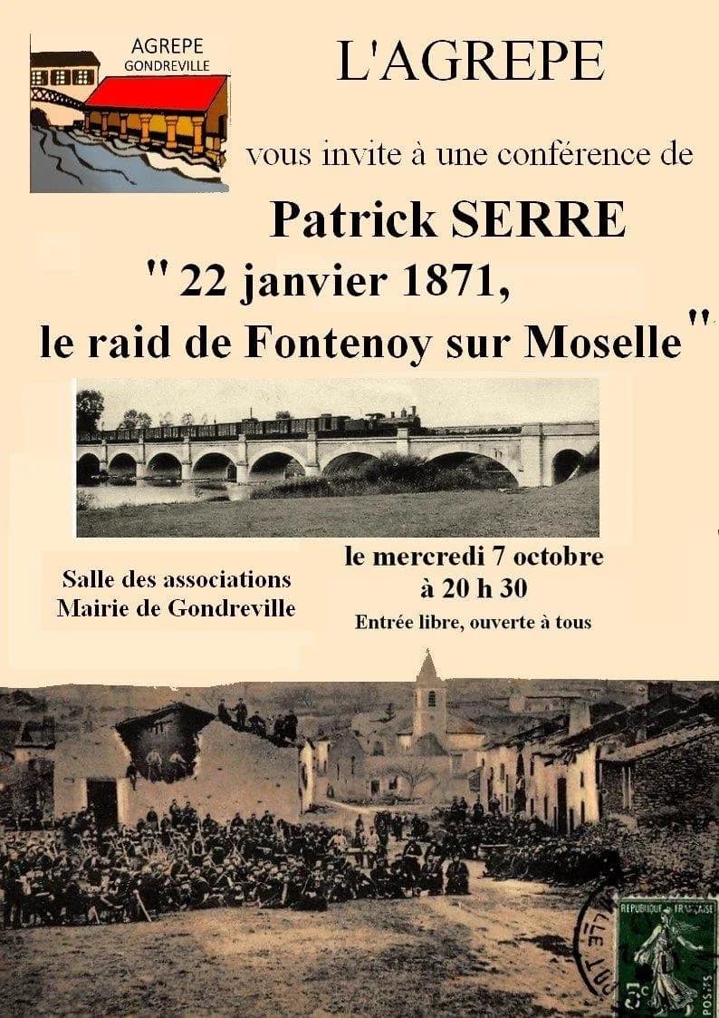 Image 1 : Conférence "Le raid de Fontenoy-sur-Moselle du 22 janvier 1871" background