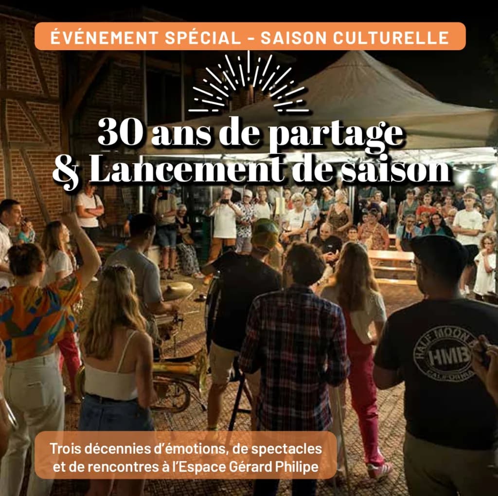 Image 1 : 30 ans de partage & Lancement de saison à l'Espace Gérard Philipe background