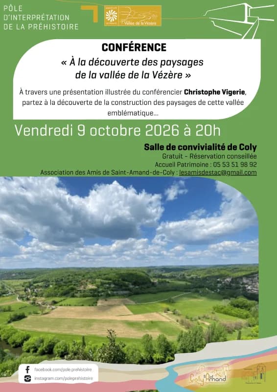 Image 1 : Conférence illustrée - A la découverte des paysages de la vallée de la Vézère background
