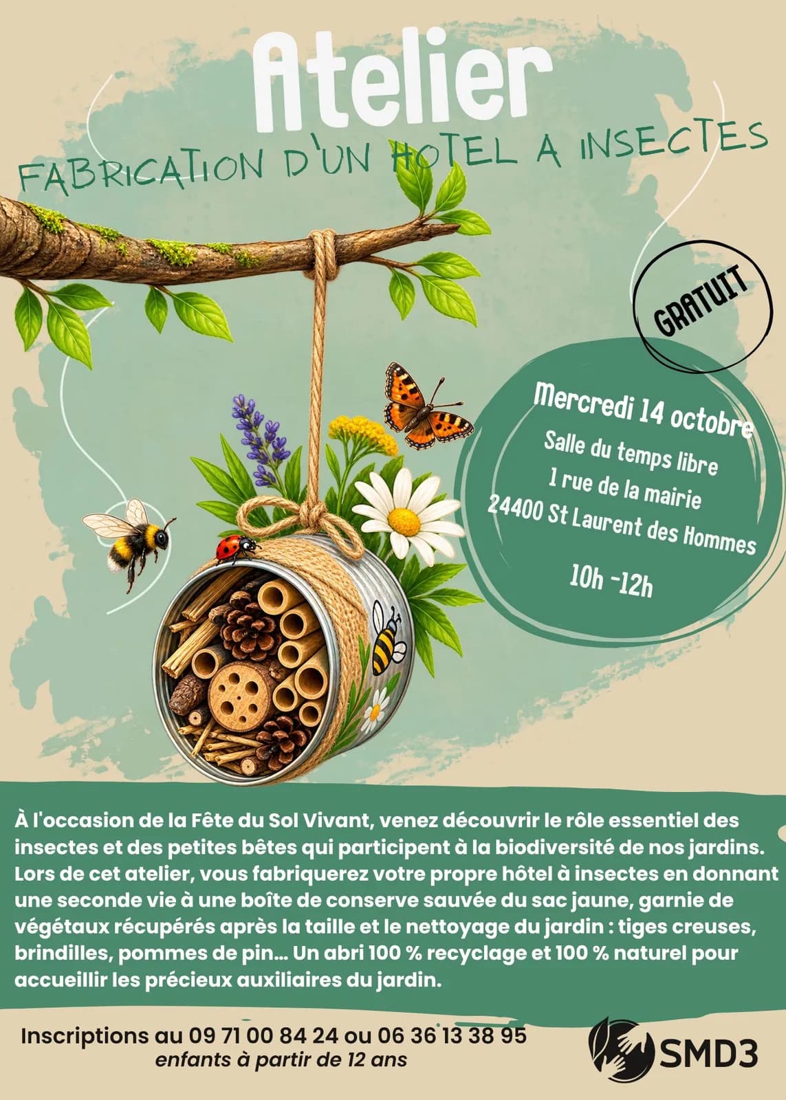 Image 1 : Atelier Fabrication hôtel à insectes background