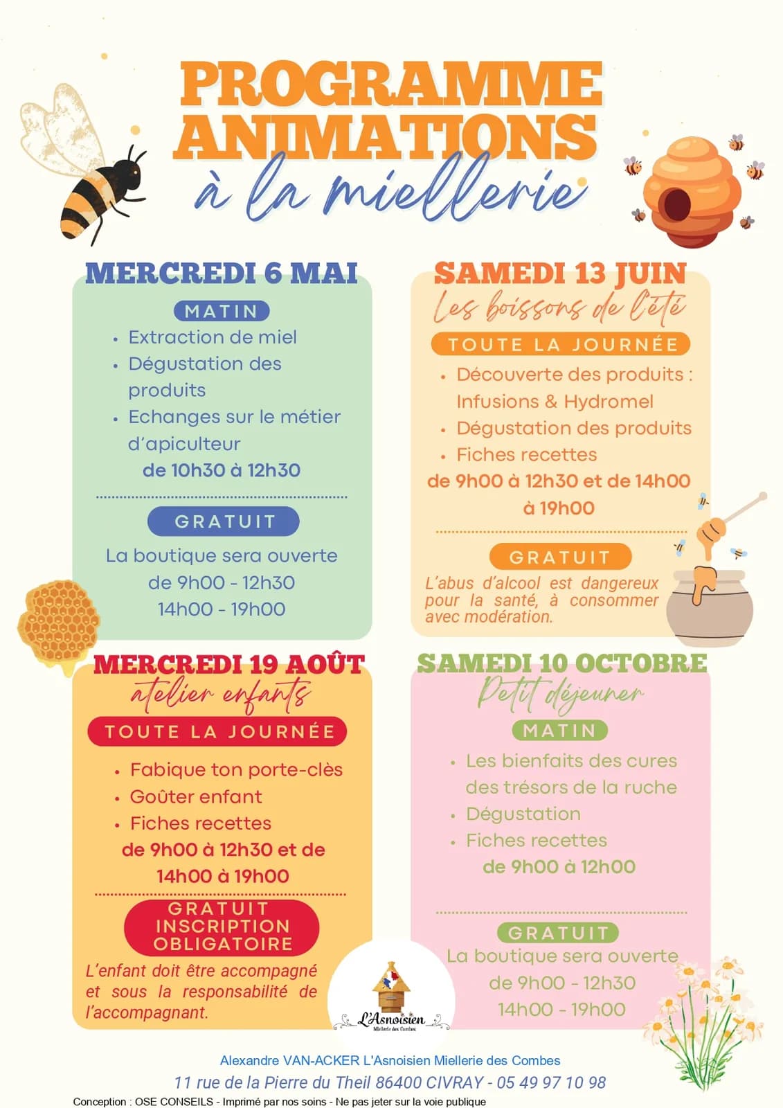 Image 1 : Animations à la miellerie l'Asnoisien background