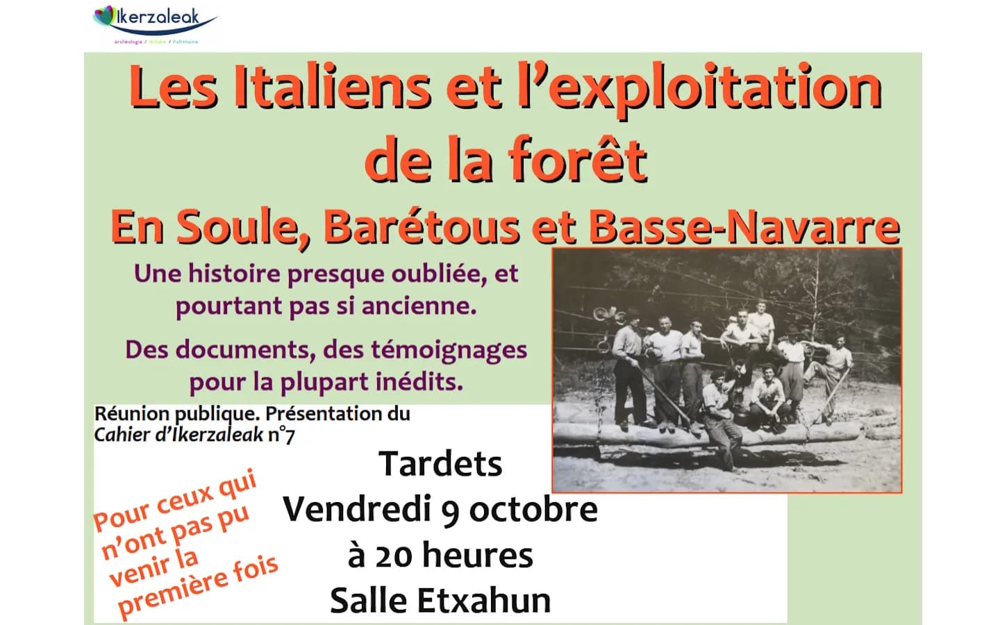 Image 1 : Réunion publique : les Italiens et l'exploitation de la forêt background