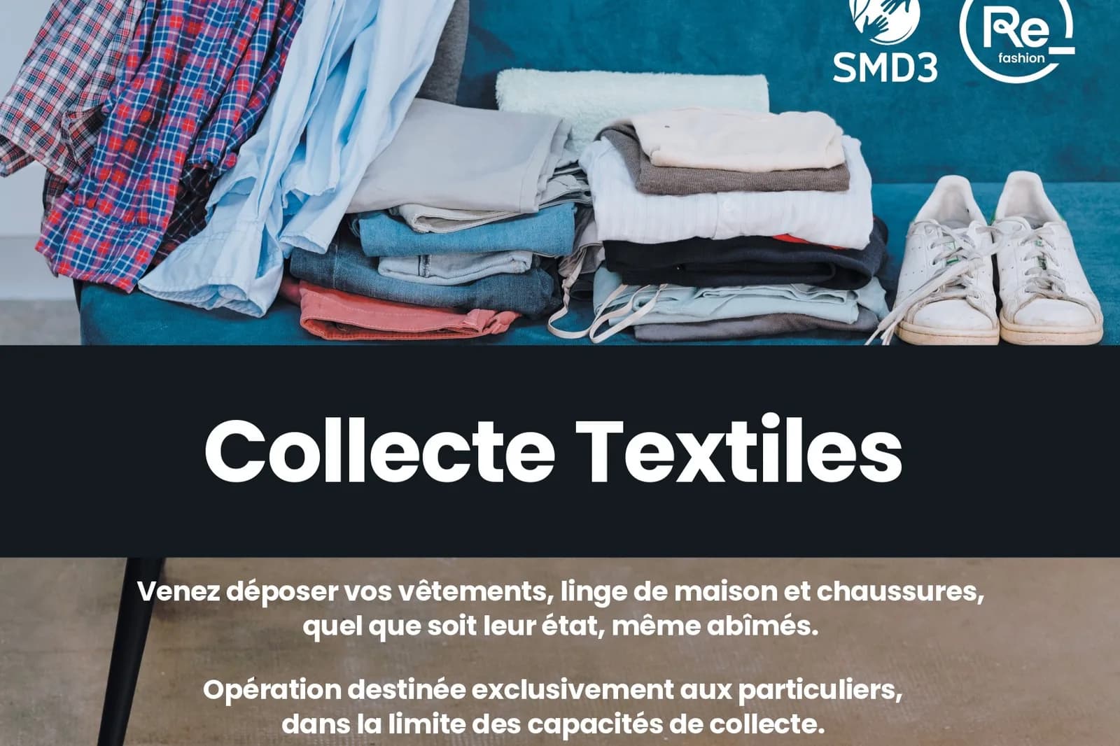 Image 1 : Collecte textile background