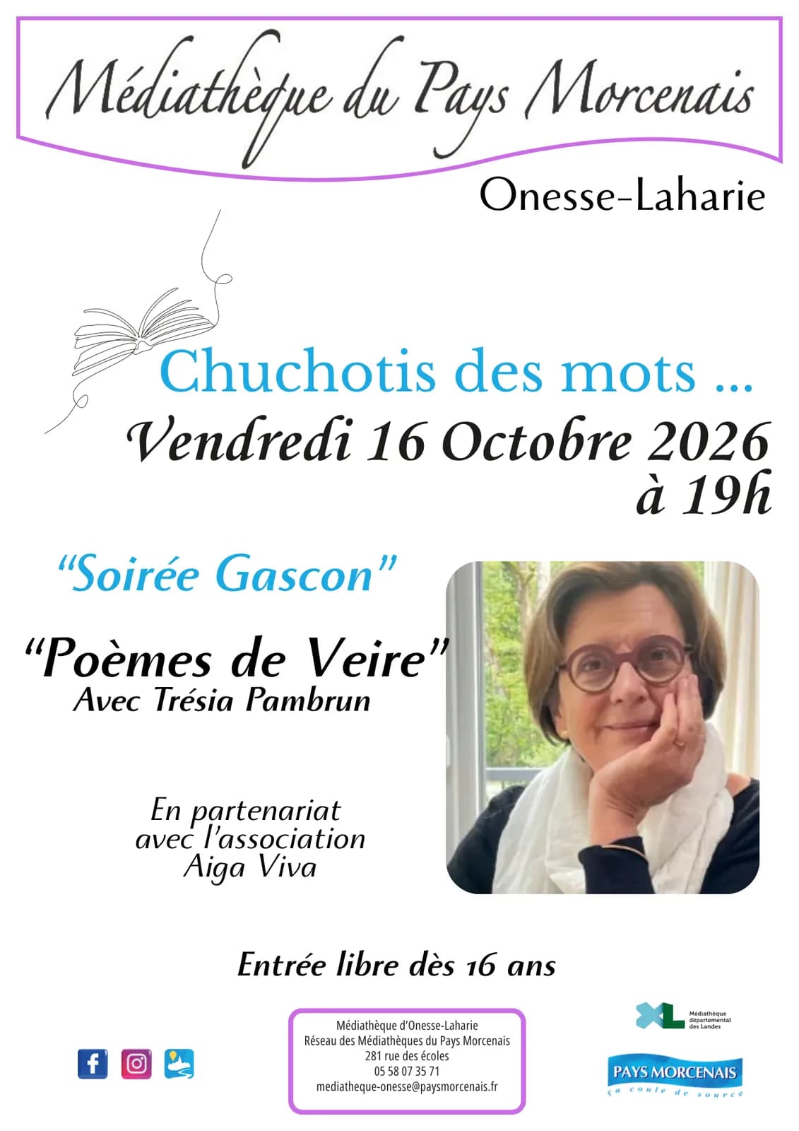 Image 1 : Chuchotis des mots ... "Soirée Gascon" background
