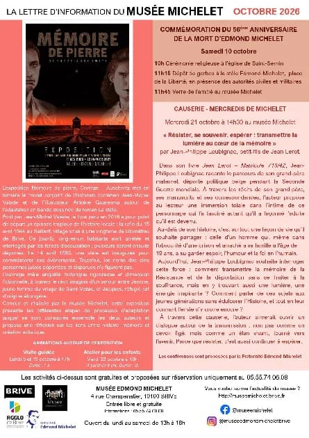 Image 1 : Commémorationdu 56ème anniversaire de la mort d'Edmond Michelet (Musée Michelet) background