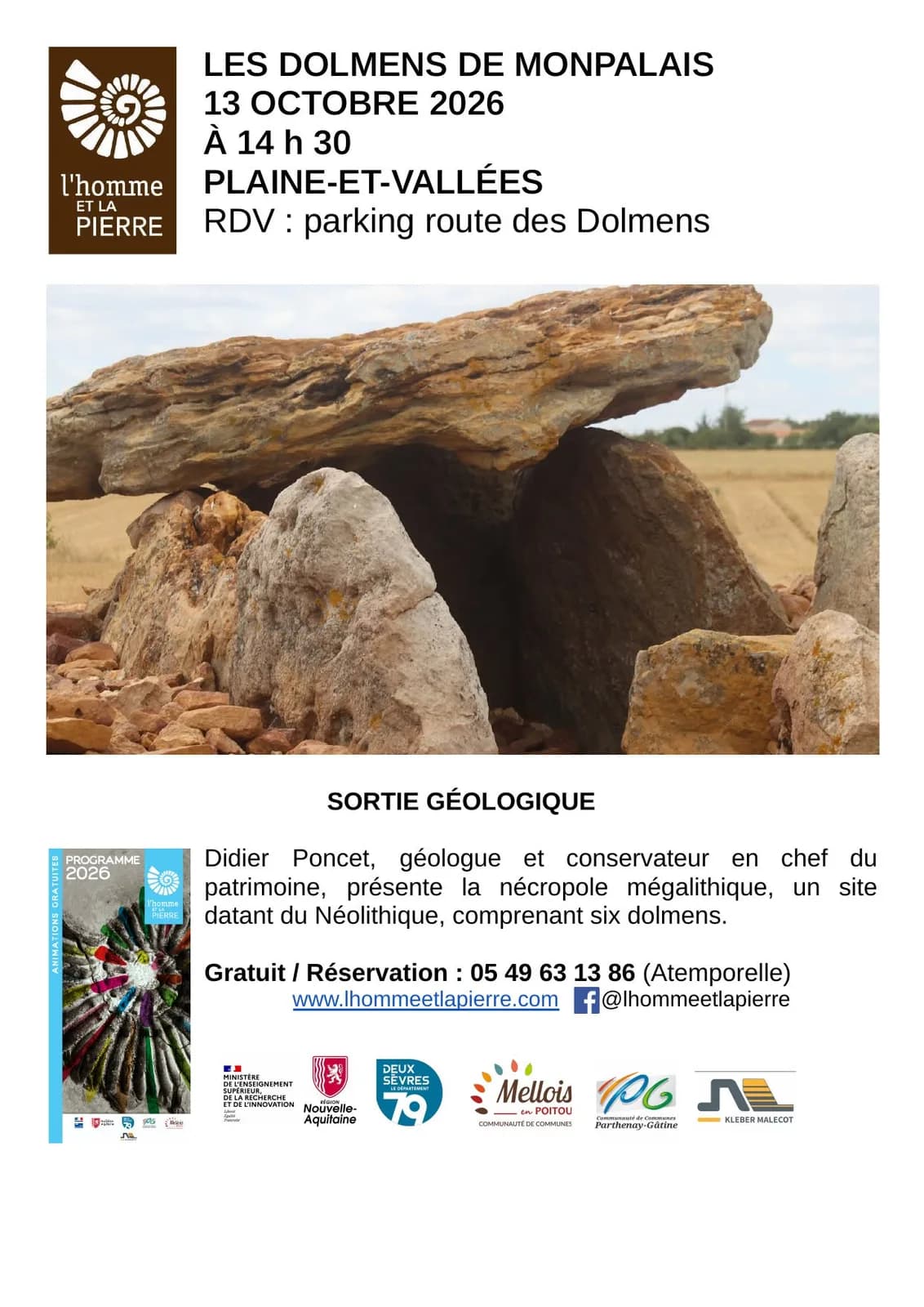 Image 2 : Visite des dolmens de la nécropole de Monpalais background