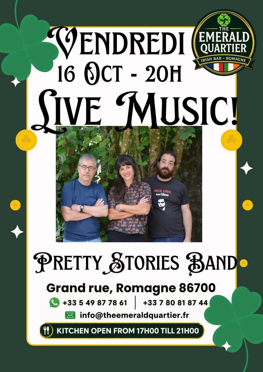 Image 1 : Live music : Pretty Stories Band background