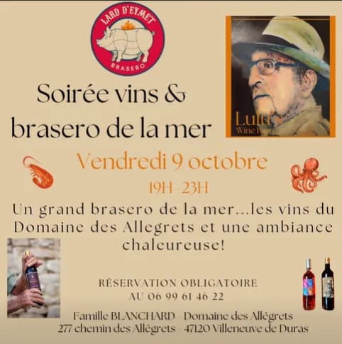 Image 1 : Soirée vins charcuterie et fromage au Domaine des Allégrets background