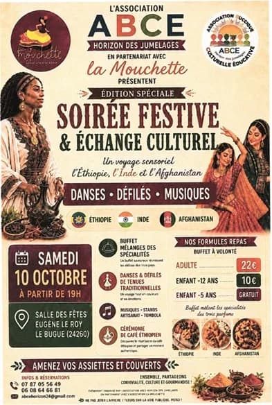 Image 1 : Soirée festive et échange culturel background