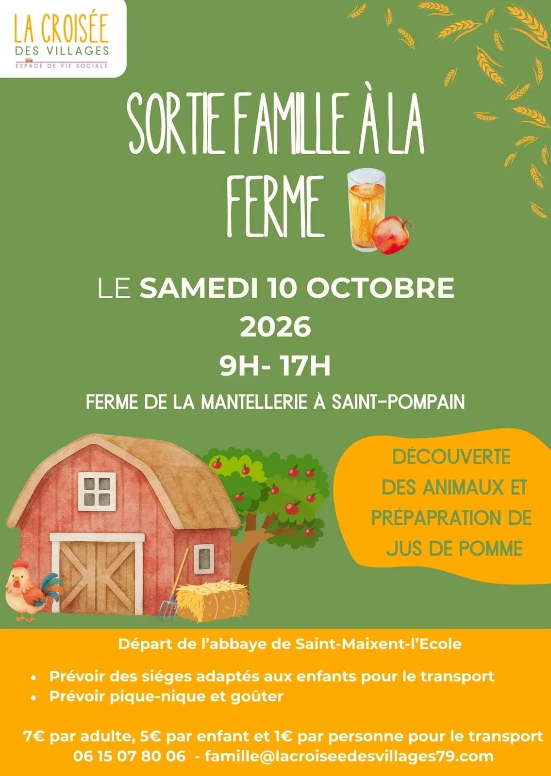 Image 2 : Sortie à la ferme avec La Croisée des Villages background