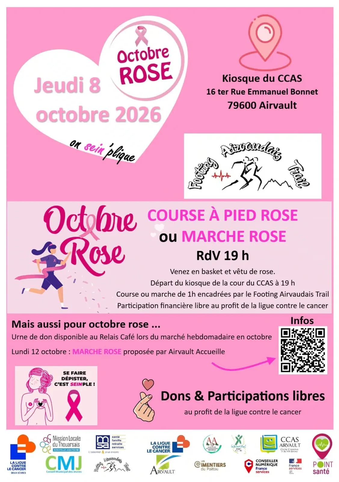 Image 2 : Course à pied rose ou marche rose background
