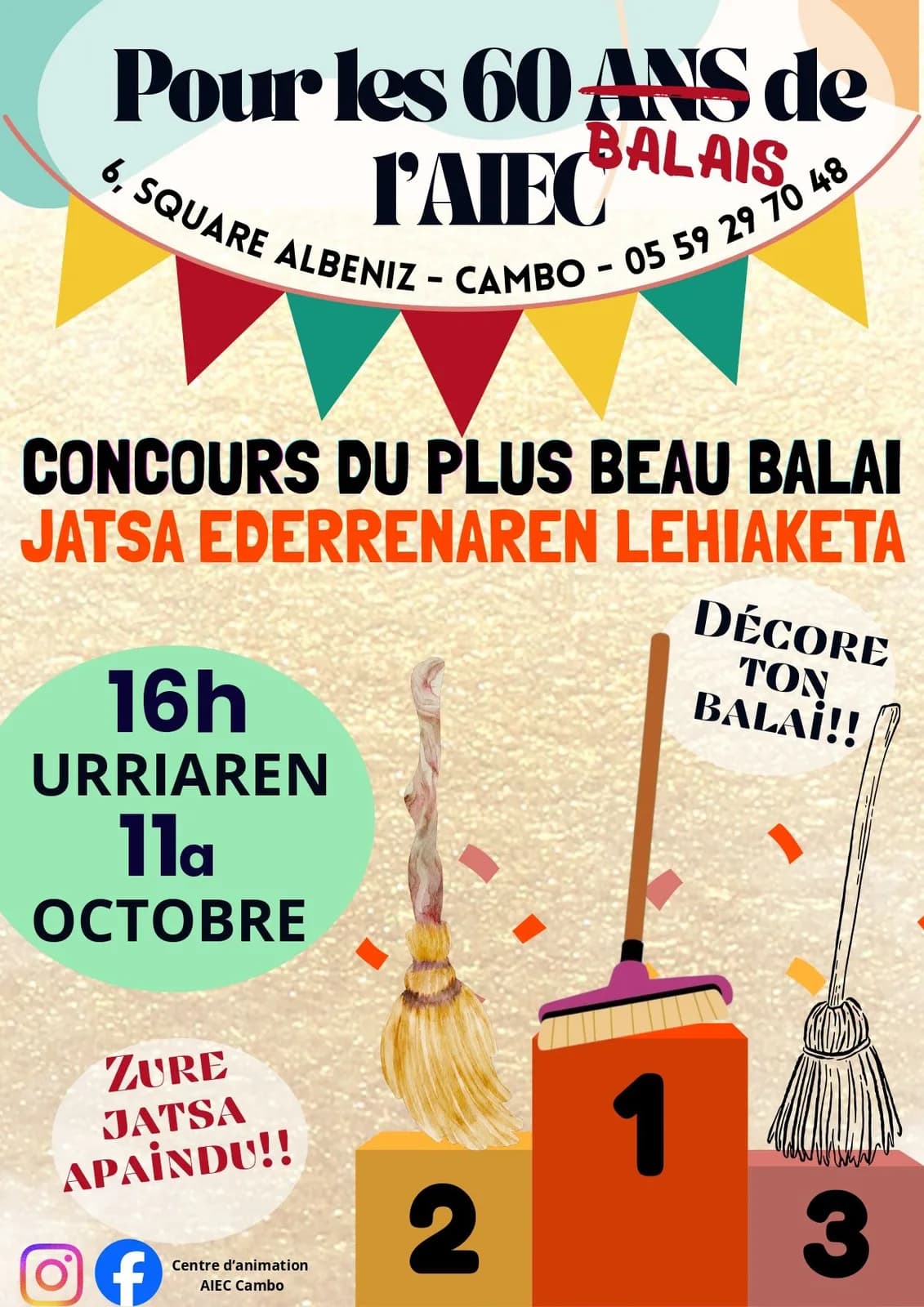 Image 1 : Concours du plus beau balai - Les 60 ans de l'AIEC background